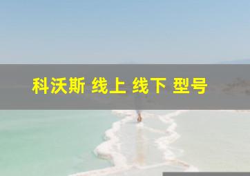 科沃斯 线上 线下 型号